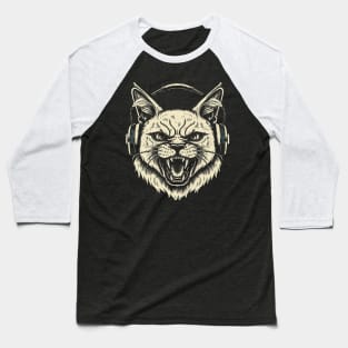 Death Metal Cat Baseball T-Shirt